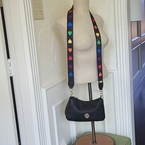 Rainbow heart strap Nannette Lepore crossbody bag NWOT